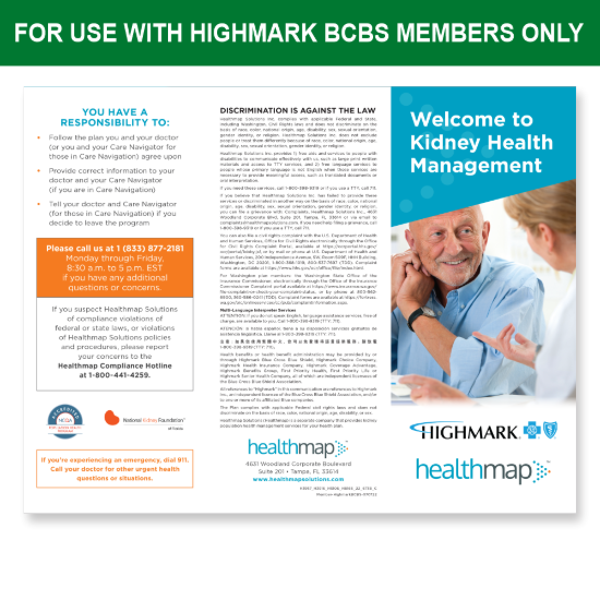 Picture of Highmark BCBS Member Brochure