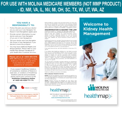 Picture of Molina Medicare Member Brochure (NOT MMP Product) - ID, NM, VA, IL, NV, MI, OH, SC, TX, WI, UT, WA, AZ
