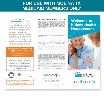 Picture of Molina TX Medicaid Member Brochure - English AND Spanish
