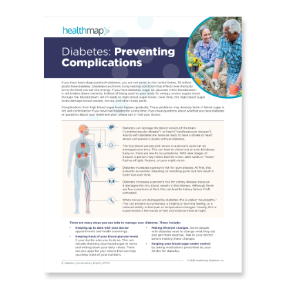 Picture of Diabetes: Preventing Complications Brochure